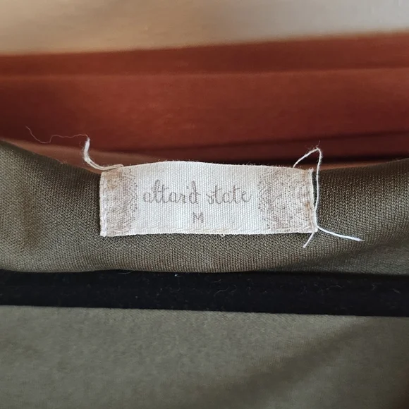 Altar'd State - Olive Green Dress w/ Purple/Pink Floral Skull Print - Picture 4 of 10